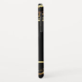 Hot Pink Glitzer Lips und Gold-Marmormuster Case-Mate iPhone Hülle (Hinten/Links)