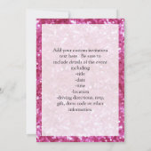 Hot Pink Glitzer Look Einladung (Rückseite)