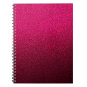Hot Pink Glitzer Notizblock (Vorderseite)