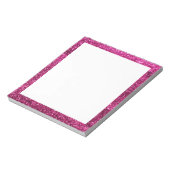 Hot Pink Glitzer Notizblock (Rotiert)