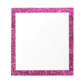 Hot Pink Glitzer Notizblock (Vorderseite)