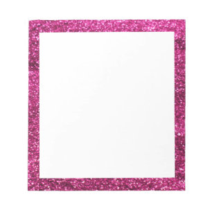Hot Pink Glitzer Notizblock