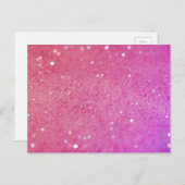 Hot Pink Glitzer - Shiny, Glitzern Postkarte (Vorne/Hinten)