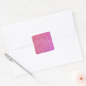Hot Pink Glitzer - Shiny, Glitzern Quadratischer Aufkleber (Umschlag)