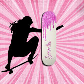 Hot Pink Glitzer Skateboard