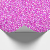 Hot-Pink-Glitzer und Glitzern-Muster Geschenkpapier (Ecke)