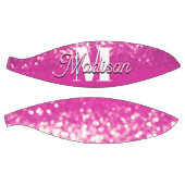 Hot Pink Glitzern Bokeh Monogram Basketball (Panele)