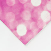 Hot Pink Glitzern Bokeh Monogram Fleecedecke (Ecke)