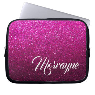 Hot Pink Glitzern Glam Ombre Glitzern Extravagant  Laptopschutzhülle