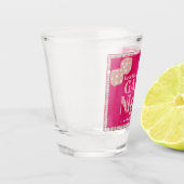 Hot Pink Glitzern Würfel Ladys Game Night Schnapsglas (Links)