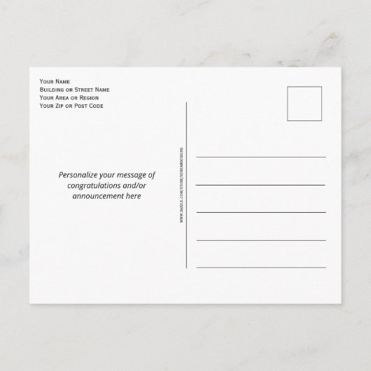 Hot Pink Glückwunschs Frauen in STEM Grad Ankündigungspostkarte (Rückseite)