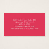 Hot Pink Gold Abstract Business Cards (Rückseite)
