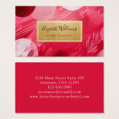 Hot Pink Gold Abstract Business Cards (Vorne & Hinten)