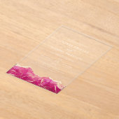 Hot Pink Gold Agate Moderne Hochzeit Acryleinladungen (Ablage )