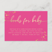 Hot Pink Gold Books Request Insert Card (Vorderseite)