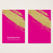 Hot Pink Gold Brush Ohrring Display Cards (Vorne & Hinten)