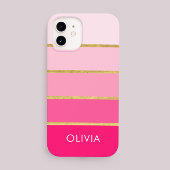 Hot Pink & Gold Girls Personalisiert Case-Mate iPhone Hülle