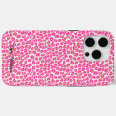 Hot Pink Gold Leopard Muster Case-Mate iPhone Hülle (Rückseite (Horizontal))