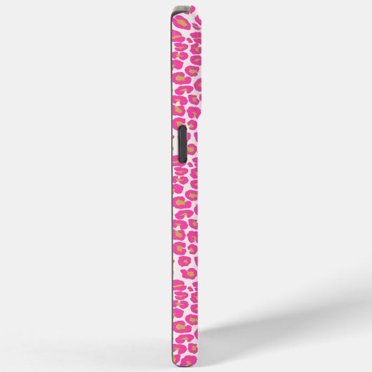 Hot Pink Gold Leopard Muster Case-Mate iPhone Hülle (Rückseite / Rechts)
