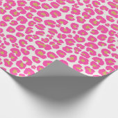 Hot Pink Gold Leopard Muster Geschenkpapier (Ecke)