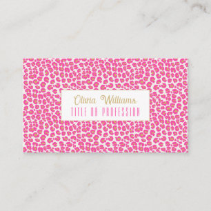 Hot Pink Gold Leopard Muster Visitenkarte