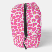 Hot Pink Gold Leopard Muster Waschbeutel (Rechts)