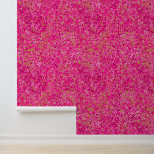 Hot Pink Gold Textur Granit Muster Tapete
