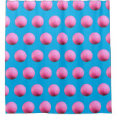 Hot Pink Golf Ball Duschvorhang (Vorderseite)