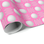 Hot Pink Golf Ball und T-Shirt Geschenk Geschenkpapier (Rolleneckpunkt)