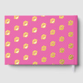 Hot Pink Goodbye Kisses Foil Gästebuch (Rückseite)