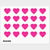 Hot Pink Gradient Blank Herz-Aufkleber (Blatt)