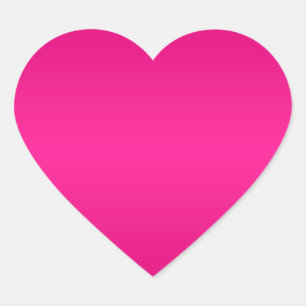 Hot Pink Gradient Blank Herz-Aufkleber