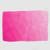 Hot pink gradient geometric mesh pattern golfhandtuch (Horizontal)