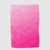 Hot pink gradient geometric mesh pattern golfhandtuch (Vorderseite)