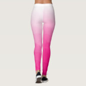 Hot Pink Gradient Geometric Mesh Pattern Ihr Name Leggings (Rückseite)