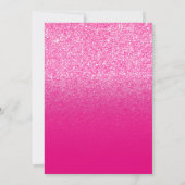 Hot Pink Gradient Glitzer Save The Date (Rückseite)