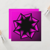 Hot Pink Gradient Star Bow Karte (Vorderseite/Rückseite Beispiel)
