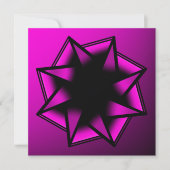 Hot Pink Gradient Star Bow Karte (Vorderseite)
