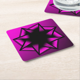 Hot Pink Gradient Star Bow Rechteckiger Pappuntersetzer