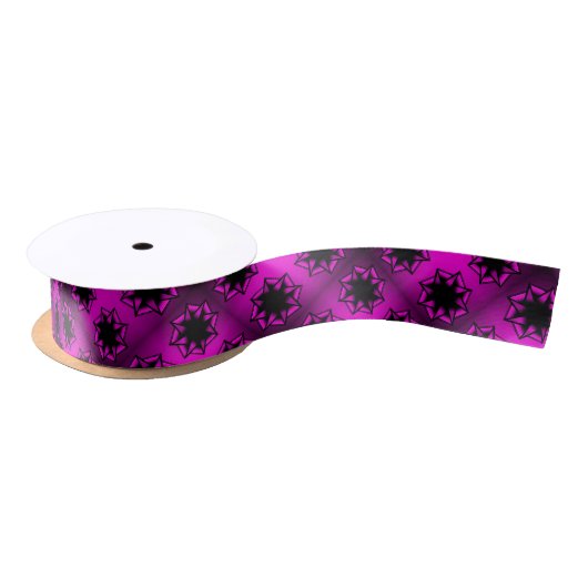 Hot Pink Gradient Star Bow Satinband (Spule)