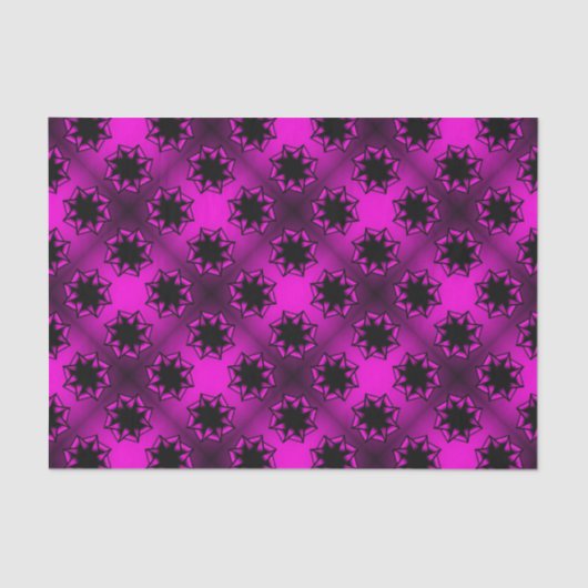 Hot Pink Gradient Star Bow Seidenpapier (Vorderseite)