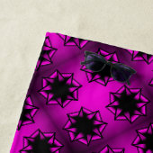 Hot Pink Gradient Star Bow Strandtuch (Beispiel)