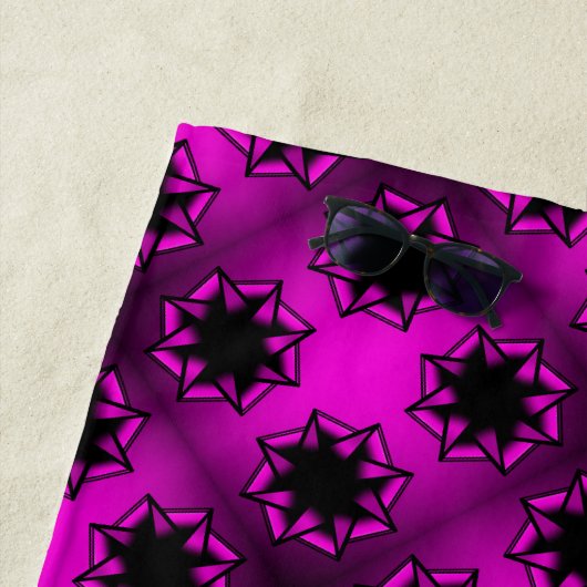 Hot Pink Gradient Star Bow Strandtuch (Beispiel)