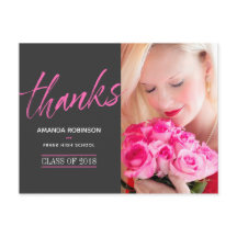 Hot-Pink Graduate Vielen Dank Foto