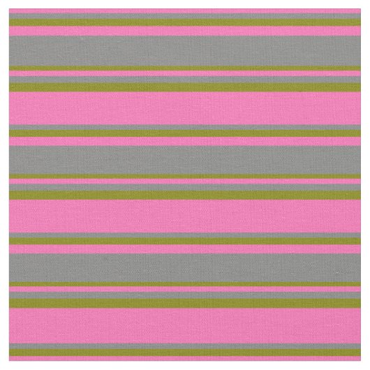 Hot Pink, Grau und Grün Muster Stoff (Nahaufnahme)