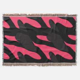 Hot pink, gray and black Camo abstract Decke