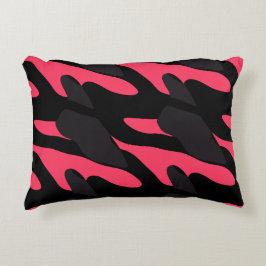 Hot pink, gray and black Camo abstract Dekokissen