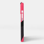 Hot pink, gray and black Camo abstract iPhone Hülle (Linke Seite)