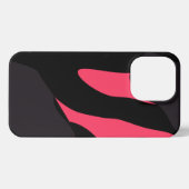 Hot pink, gray and black Camo abstract iPhone Hülle (Rückseite (Horizontal))