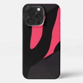 Hot pink, gray and black Camo abstract iPhone 13 Pro Hülle